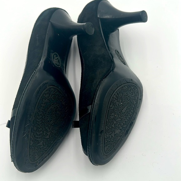 Sofft Gayle Black Peep Toe Suede Pumps size 9 - Picture 5 of 5